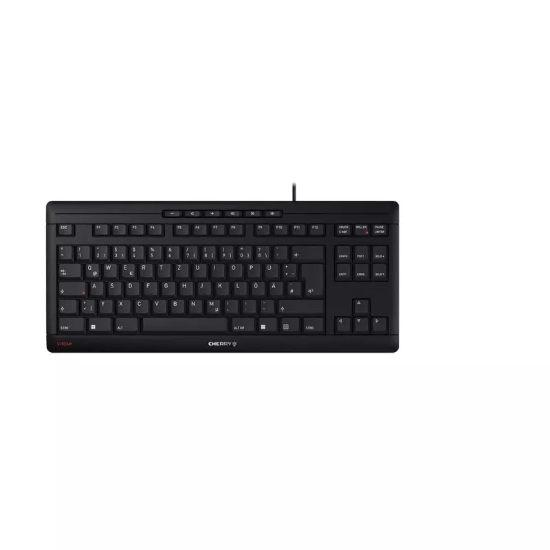 Tastiera CHERRY STREAM TKL universale USB QWERTZ tedesco nero
