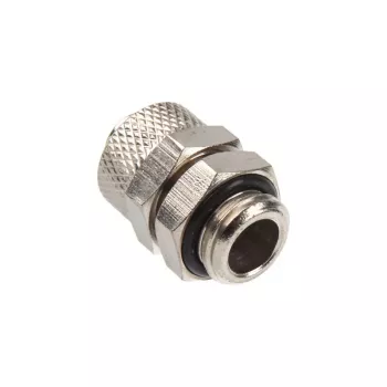 Connettore dritto G1/4 pollici a 10/8 mm - Argento lucido