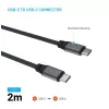 Cavo magnetico intrecciato USB-C su USB-C FIXED FIXDBM-CC2-GR, USB 2.0, guaina intrecciata, lunghezza fissa, grigio