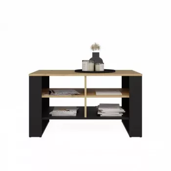 Tavolino top e shop Topeshop STOLIK KAWOWY ŁAWA MODERN 4P rovere Artisan nero