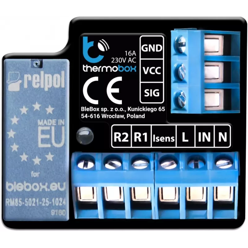 Modulo di riscaldamento bleBox Thermobox Smart Control Wi-Fi, modello thermobox