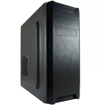 LC Power Classic 7040B - MDT - ATX - senza alimentatore - nero, alluminio spazzolato / nero - USB/audio