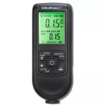 Misuratore di spessore della vernice Qoltec con display LCD | 0~2000 µm