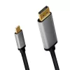 LogiLink CUA0100 Adattatore cavo DisplayPort USB 3.2 Gen1 Type-C 1,8m nero grigio