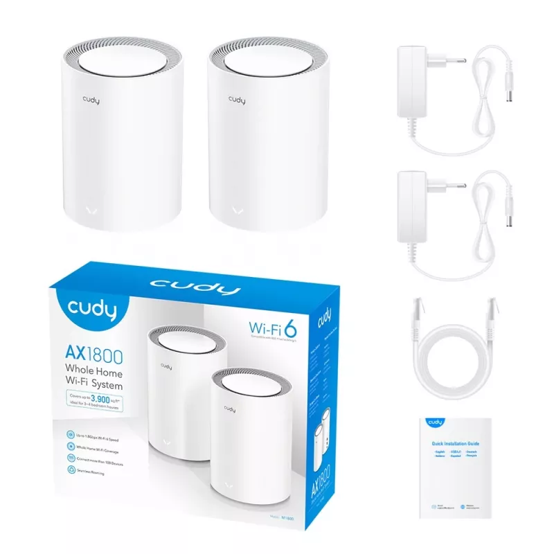 Sistema mesh Cudy AX1800 dual band 2,4 GHz 5 GHz Wi-Fi 6