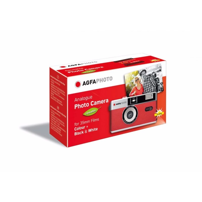 AgfaPhoto 603001 fotocamera compatta a pellicola 35 mm rosso - argento (603001)