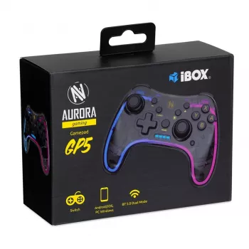 iBox IGP5 Gaming Controller nero gamepad Bluetooth analogico/digitale Android, Nintendo Switch, Nintendo Switch Lite, Nintendo Switch OLED, PC, iOS