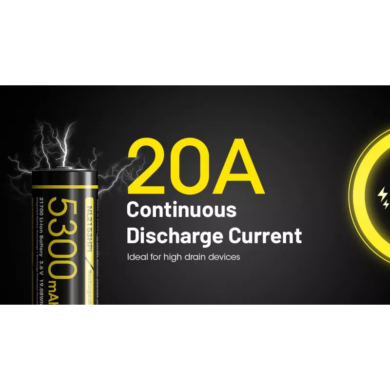 BATTERIA RIC. LI-ION 3.6V/NL2153HPI(5300MAH) NITECORE