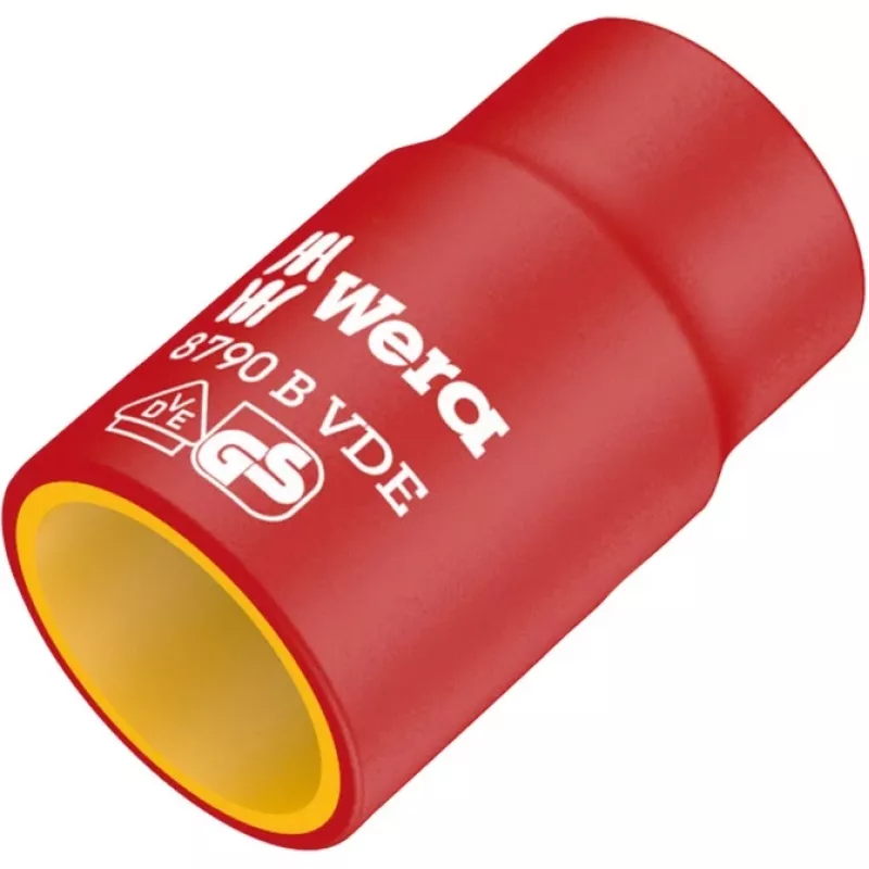 Inserti a bussola Zyklop VDE, 12mm, 3/8 rosso/giallo, isolato fino a 1.000 Volt