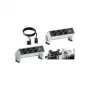 Distributore di corrente Bachmann DESK 2 0,2 m 3 prese AC nero bianco