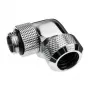 Raccordo a compressione Alphacool Eiszapfen 13mm HardTube 90° girevole G1/4 - raccordo a gomito per impianti di raffreddamento a liquido - cromo