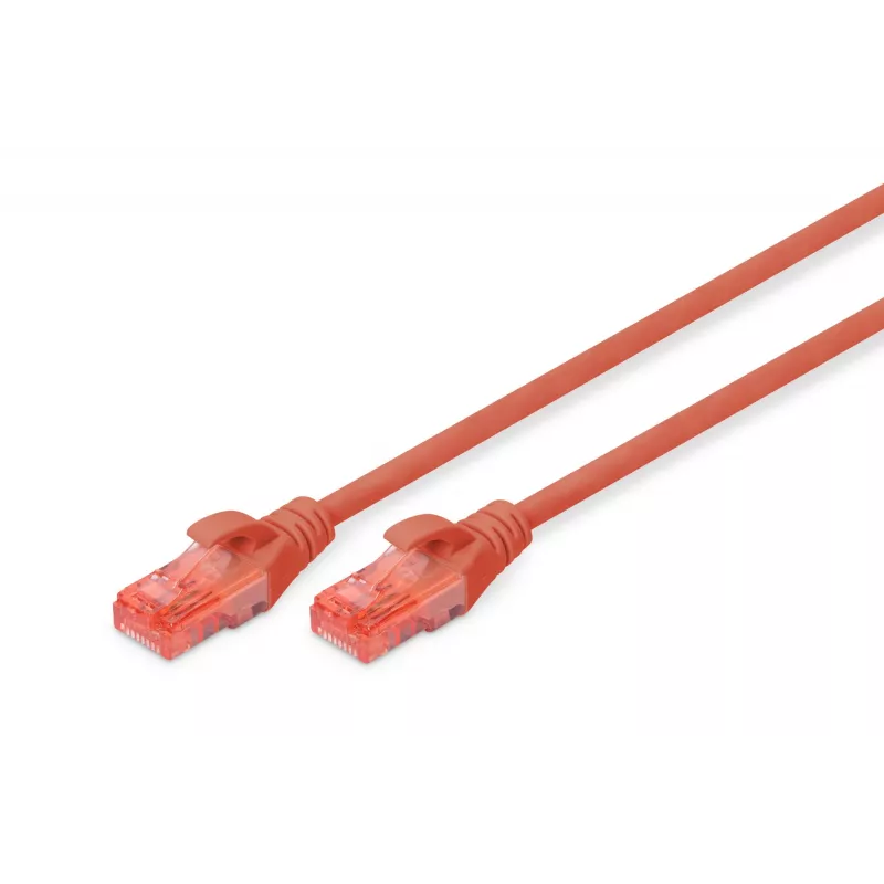 Cavo patch Digitus CAT 6 U/UTP LSZH 1m rosso