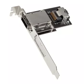 SilverStone SA011 - staffa SAS da interno a esterno - SAS 24Gbit/s - Mini SAS (SFF-8087) (F) a 4 x Mini SAS a 26 poli (F)