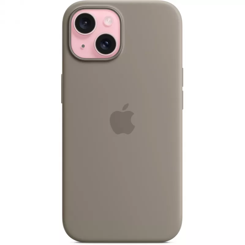 Custodia in silicone compatibile MagSafe per iPhone 15 – Clay