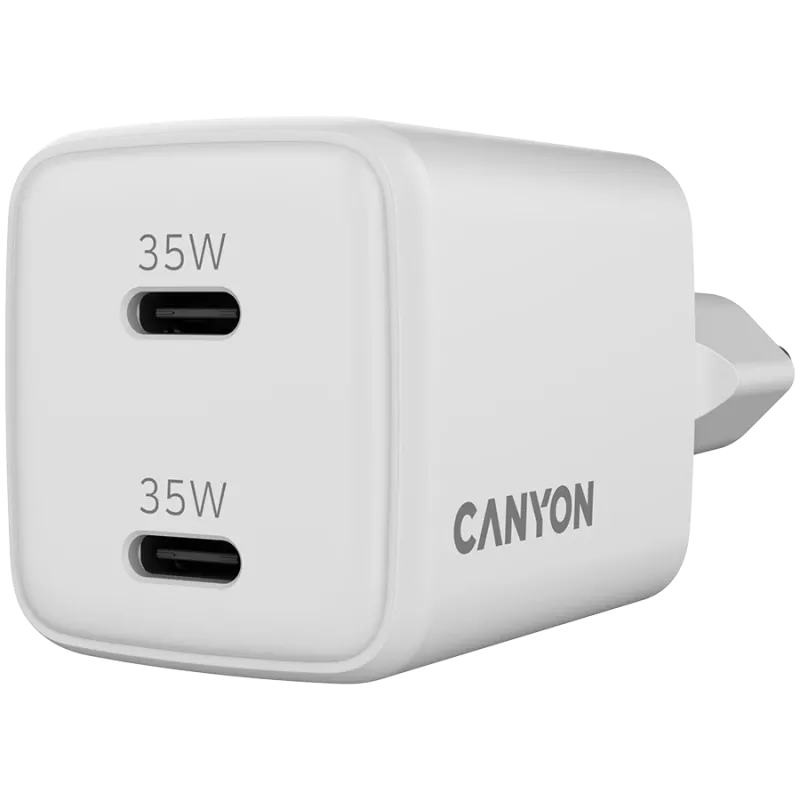 Canyon CU35CC GaN 35 W 2xPD caricabatterie da parete, bianco