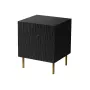 Set comodini 2 pz. cama meble JUNGLE — 53,5×40,5×44 cm, nero opaco MDF/truciolare, gambe dorate