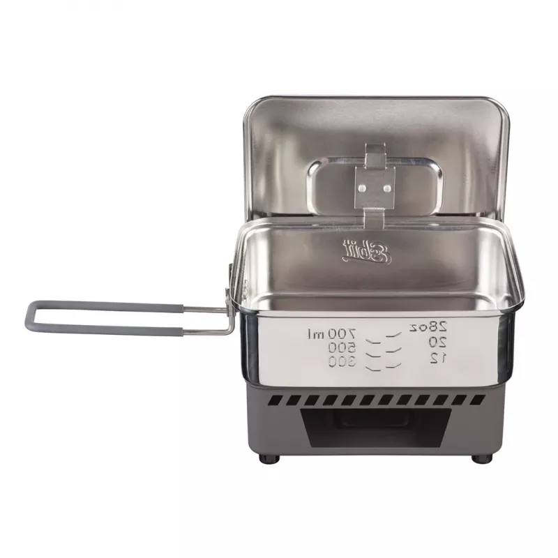 Set da cucina da campeggio ESBIT CS1100ST — alluminio e acciaio inox, 1,1 L, 659 g, nero/argento