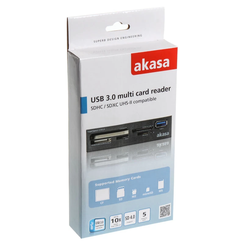 Lettore di schede Akasa AK-ICR-27 USB 3.2 Gen 1 (3.1 Gen 1) interno nero, grigio