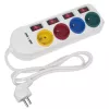Ciabatta MACLEAN MCE229W — 4 prese, 2× USB, cavo 1,5 m, tipo F, 10 A, bianco