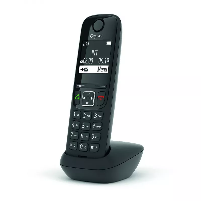 Telefono analogico/DECT Gigaset AS690HX cordless con display del numero chiamante nero