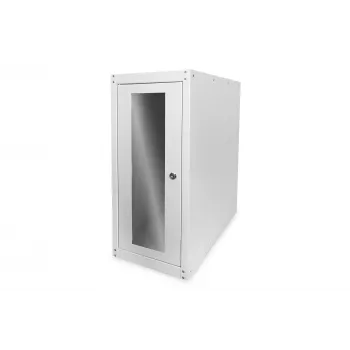 Digitus Case per computer con porta in vetro, su rotelle, con serratura, con feritoie di ventilazione