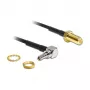 Cavo di segnale DeLOCK 88465 0,20 m oro argento nero