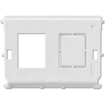 JUNG 54-2WE placca a parete per connettori modulari, bianco, design senza viti