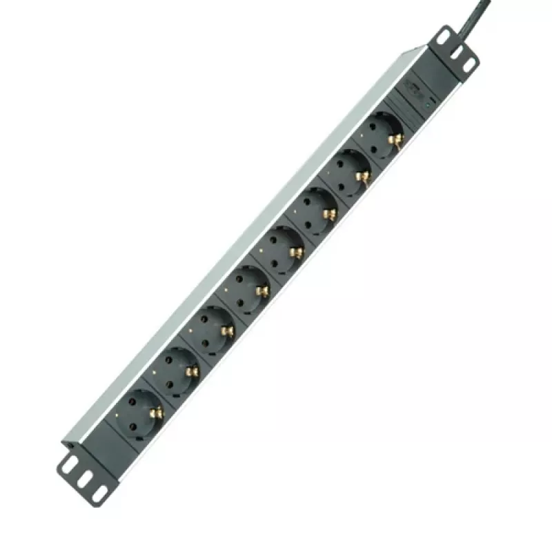 Prolunga elettrica ROLINE 19.07.1622 2 m 8 prese AC per interni alluminio