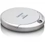 Lettore CD portatile Lenco CD-201SI con funzione audiolibro e ricarica, argento