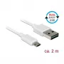 Cavo USB DeLOCK 84808 USB 2.0 2 m USB A Micro-USB B bianco