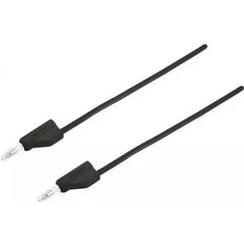 Puntale di prova VOLTCRAFT [connettore maschio 4 mm - connettore maschio 4 mm] 1,5 m nero MSB-300 (MSB-300-1.5-SW)