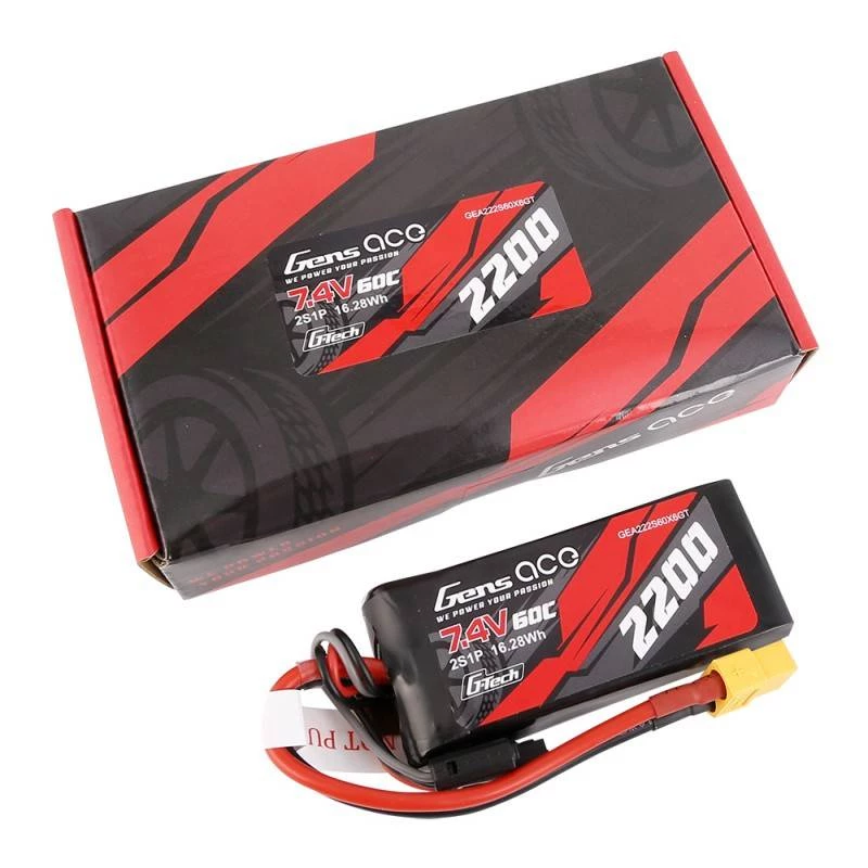 Batteria Gens ace G-Tech 2200mAh 7,4V 60C 2S1P LiPo