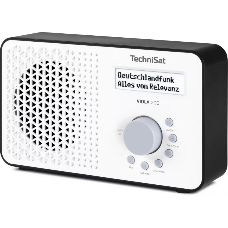 TechniSat VIOLA 200 radiosveglia digitale DAB+, bianco/nero