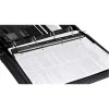 WEDO Business 67 9401 perforatore tascabile, 4 fori, capacità di foratura 3 mm, plastica con guida metallica, nero