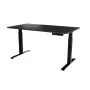 Scrivania cama meble MOON LONG con regolazione elettrica in altezza 150x80 cm, piano rettangolare in truciolare, altezza 72–120 cm, nero/antracite