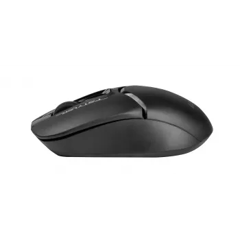 Mouse ottico wireless A4Tech FM12S nero — 1200 dpi, ricevitore RF nano, 3 tasti, batteria AA
