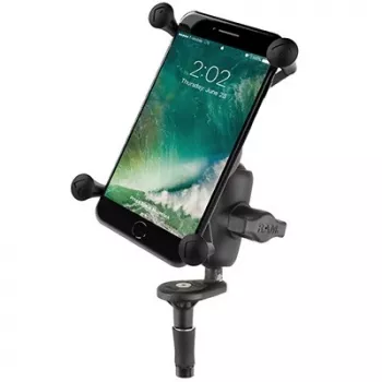 Supporto per cellulare RAM Mounts X-Grip Large con base per cannotto forcella moto