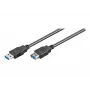 Wentronic Goobay cavo prolunga USB 3.0 SuperSpeed, nero, 5 m - connettore USB 3.0 (Type-A) > connettore femmina USB 3.0 (Type-A) (95726)