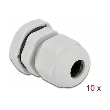 Pressacavo DeLOCK 60195 grigio plastica 10 pz.