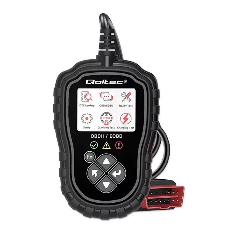 Tester diagnostico OBDII QOLTEC ProLine 50685 — scanner OBD-II per auto per sistemi 8V/25V