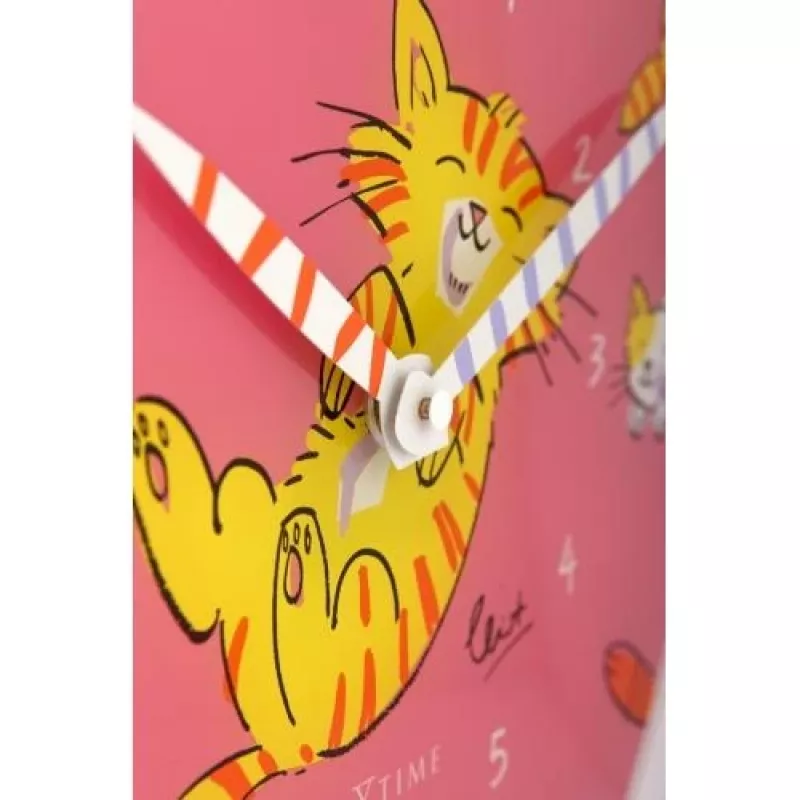 NeXtime orologio 8810 Tickle My Tummy, Ø30 cm, da parete, rosa/multicolore