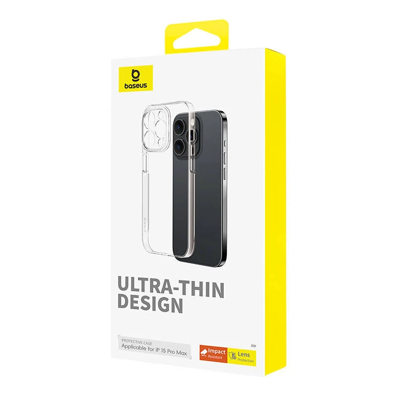 Custodia per telefono per iPhone 15 ProMax Baseus OS-Lucent Serie (trasparente)