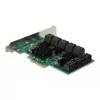 Scheda DeLOCK 16 porte SATA PCI Express x4 6 Gbit/s verde grigio