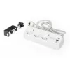 Ciabatta DIGITUS 3 prese con 2×USB-A e 1×USB-C, 3 prese AC tipo E/F, cavo 1,5 m, bianco