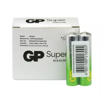 Batterie alcaline AAA GP Battery SUPER 1,5V — confezione da 10