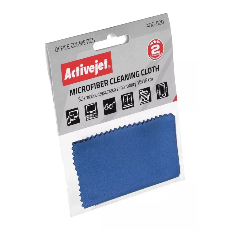 Panno detergente ActiveJet AOC-500 in microfibra 15×18 cm, anti-impronta, antigraffio