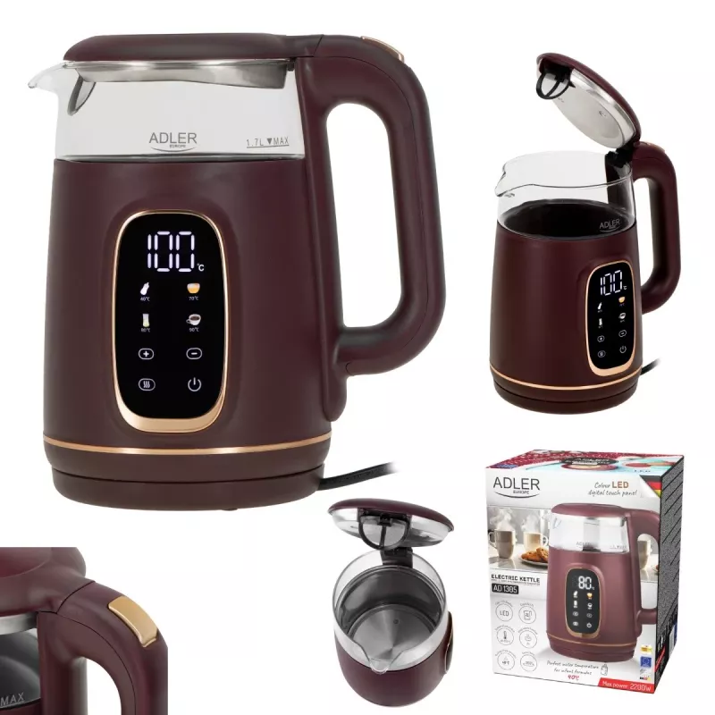 ADLER AD 1305 bollitore color bordeaux