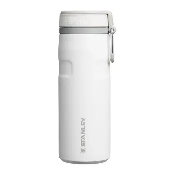Tazza termica STANLEY Iceflow uso quotidiano 470 ml, acciaio inox, chiusura flip, bianco