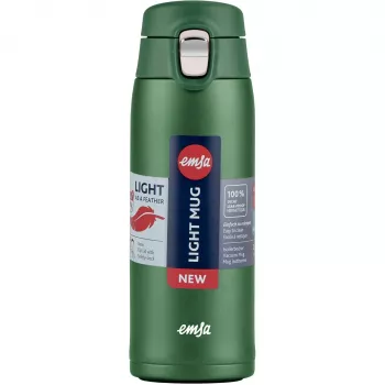 Tazza termica EMSA N2151900, verde scuro, 0,4 L, coperchio a scatto