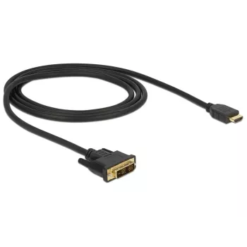 Adattatore cavo video DeLOCK 85582 1 m HDMI Type-A DVI-D nero